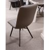 Chaise Sorella en PU Cappuccino de style vintage