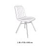 Chaise Desir en tissu velours gris de style vintage