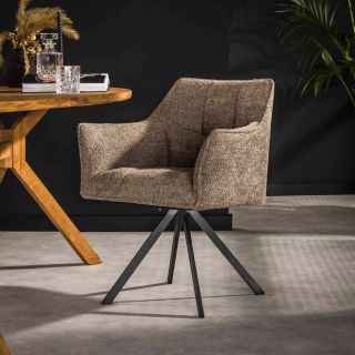 Fauteuil pivotant CORK en tissu boucle - proposé en 4 coloris