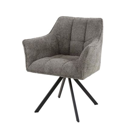 Fauteuil pivotant CORK en tissu boucle - proposé en 4 coloris