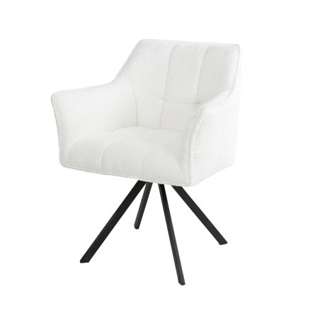 Fauteuil pivotant CORK en tissu boucle - proposé en 4 coloris