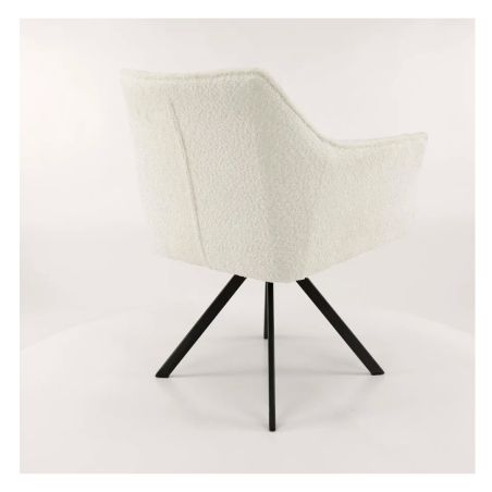 Fauteuil pivotant CORK en tissu boucle - proposé en 4 coloris