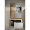 Ensemble de meubles pour entrée BURGA en décor chêne cadiz