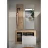 Ensemble de meubles pour entrée BURGA en décor chêne cadiz