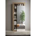 Armoire d'entrée BURGA en décor chêne cadiz avec porte miroir