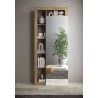 Armoire d'entrée BURGA en décor chêne cadiz avec porte miroir