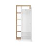 Armoire d'entrée BURGA en décor chêne cadiz avec porte miroir