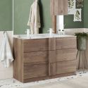 Meuble avec double vasque VENUS CHENE 120 cm en décor chêne mercure