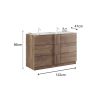 Meuble avec double vasque VENUS CHENE 120 cm en décor chêne mercure