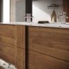 Meuble avec double vasque VENUS CHENE 120 cm en décor chêne mercure