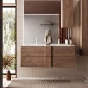 Meublesuspendu avec double vasque DAMIEN 120 cm en blanc brillant