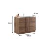 Meuble avec vasque VENUS CHENE 100 cm en décor chêne mercure
