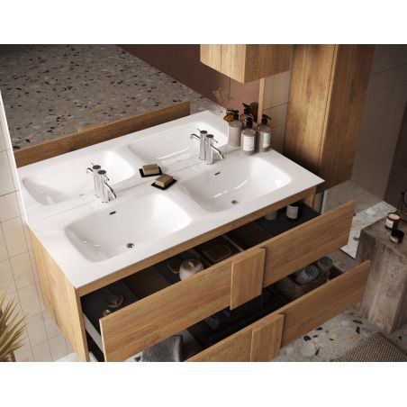 Meuble avec vasque VENUS CHENE 100 cm en décor chêne mercure