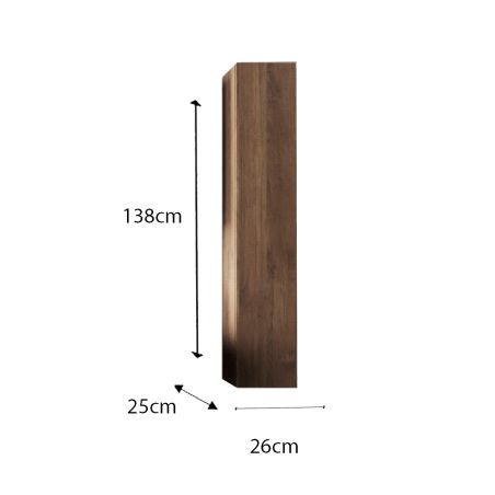 Colonne suspendue VENUS CHENE hauteur 138 cm en décor chene mercure