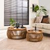 Set de 2 tables basses Cyprian en bois de manguier
