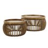 Set de 2 tables basses Cyprian en bois de manguier