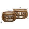Set de 2 tables basses Cyprian en bois de manguier
