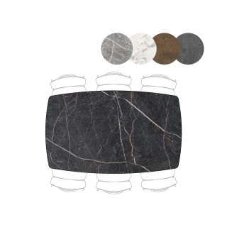Palace, table de bar 180 x 110 cm - pied central (hauteur 92 cm) - Henders and Hazel
