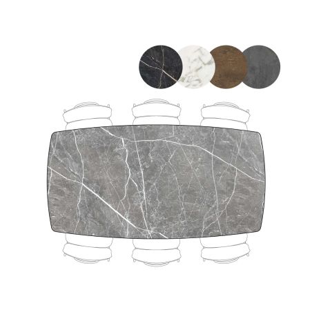 Palace, table de bar 210 x 110 cm - 4-pieds (hauteur 92 cm) - Henders and Hazel