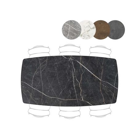 Palace, table de bar 210 x 110 cm - 4-pieds (hauteur 92 cm) - Henders and Hazel