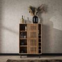 Armoire à vin THANOS en acacia massif avec 1 porte coulissante