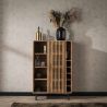 Armoire à vin THANOS en acacia massif avec 1 porte coulissante