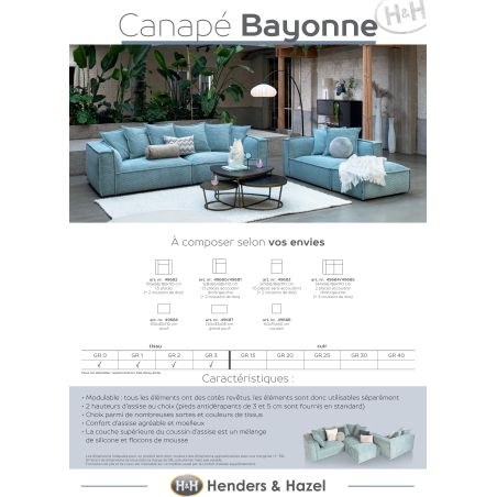 Bayonne, coussin dos - Henders and Hazel