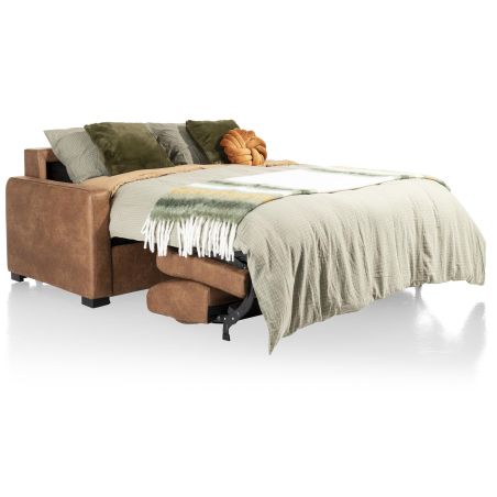 Veymont, convertible 2.5-places 140 cm. - tissu secilia cognac - Henders and Hazel