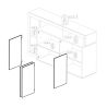 Buffet design 4 portes BURGA 184 cm - proposé en 2 finitions