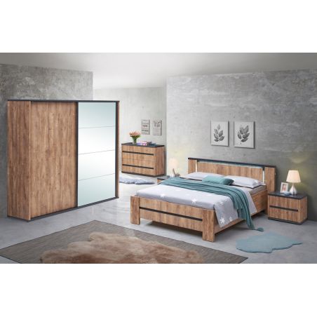 Armoire 240 cm CLARA avec 2 portes coulissantes