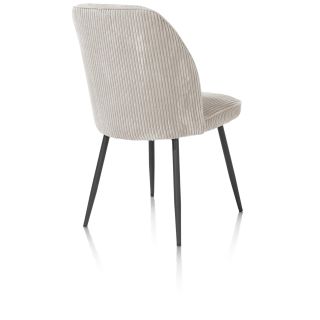 Leonidas, chaise - cadre rough off black - tissu Rivas (knock down) - Henders and Hazel