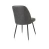 Leo, chaise - cadre rough off black - tissu Pala (knock down)