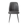 Leo, chaise - cadre rough off black - tissu Pala (knock down)