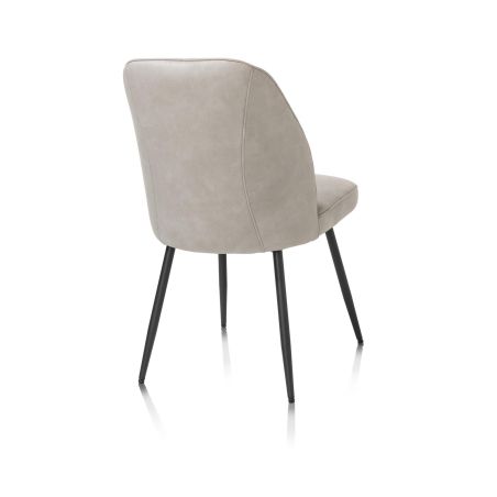 Leo, chaise - cadre rough off black - tissu Pala (knock down)