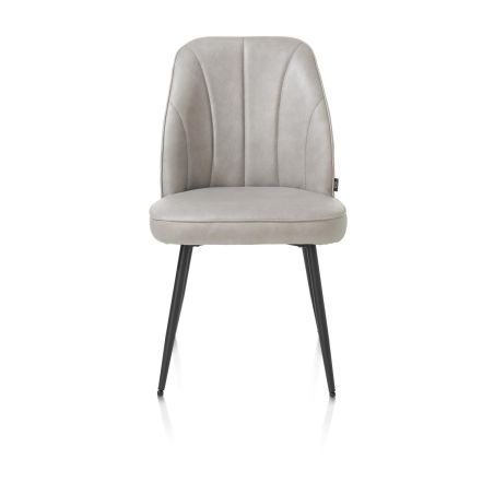 Leo, chaise - cadre rough off black - tissu Pala (knock down)