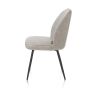 Leo, chaise - cadre rough off black - tissu Pala (knock down)