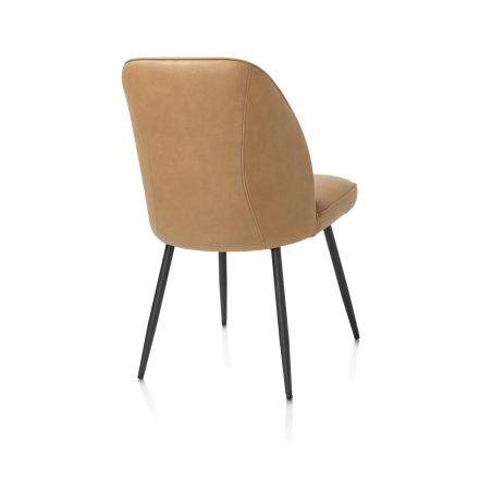 Leo, chaise - cadre rough off black - tissu Pala (knock down)
