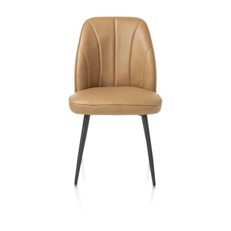 Leo, chaise - cadre rough off black - tissu Pala (knock down)