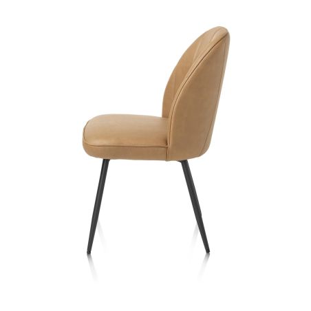 Leo, chaise - cadre rough off black - tissu Pala (knock down)
