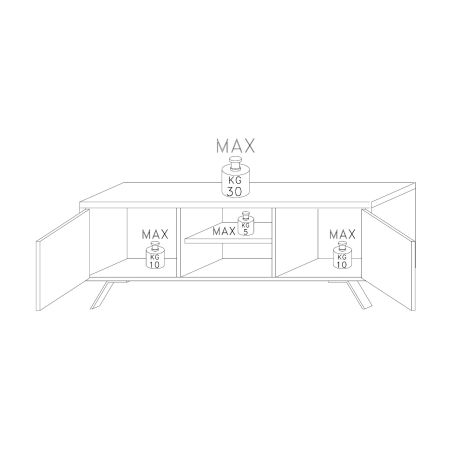 Meuble TV MAJORQUE 156 cm