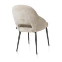Nikolas, chaise - gris (RAL 7022) - tissu Enzo (knock down) - Henders and Hazel