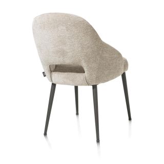 Nikolas, chaise - gris (RAL 7022) - tissu Enzo (knock down) - Henders and Hazel