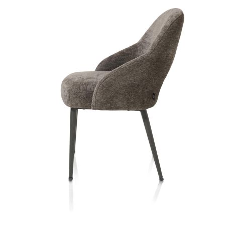 Nikolas, chaise - gris (RAL 7022) - tissu Enzo (knock down) - Henders and Hazel