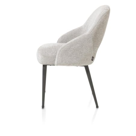 Nikolas, chaise - gris (RAL 7022) - tissu Enzo (knock down) - Henders and Hazel