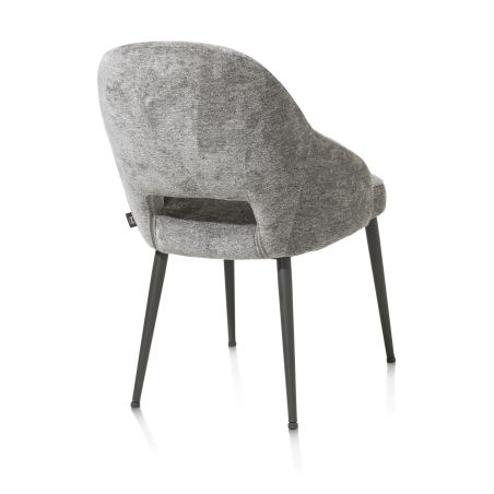 Nikolas, chaise - gris (RAL 7022) - tissu Enzo (knock down) - Henders and Hazel