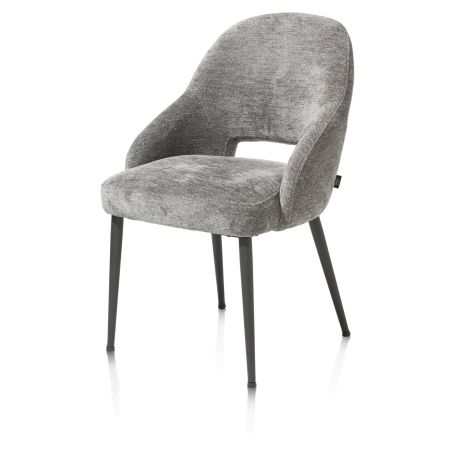Nikolas, chaise - gris (RAL 7022) - tissu Enzo (knock down) - Henders and Hazel