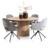 Nikolas, chaise - gris (RAL 7022) - tissu Enzo (knock down) - Henders and Hazel