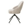 Nikolas, chaise - pied centrale tournable - gris (RAL 7022) - tissu Enzo - Henders and Hazel