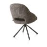Nikolas, chaise - pied centrale tournable - gris (RAL 7022) - tissu Enzo - Henders and Hazel