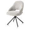 Nikolas, chaise - pied centrale tournable - gris (RAL 7022) - tissu Enzo - Henders and Hazel